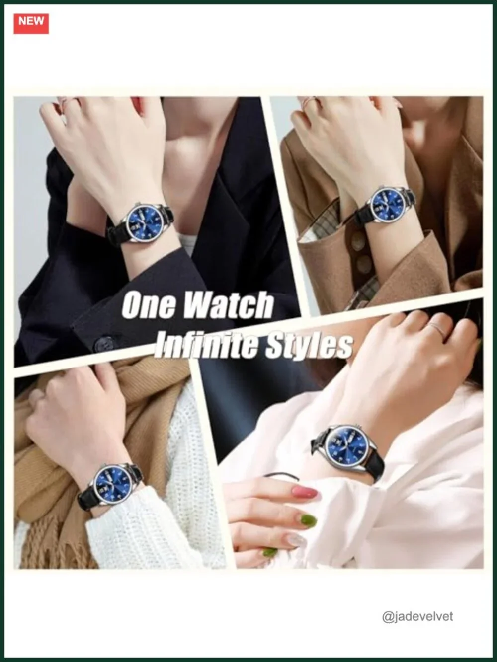 OLEVS Women's Dress Leather Watch Waterproof Analog Quartz Casual Wrist Watch